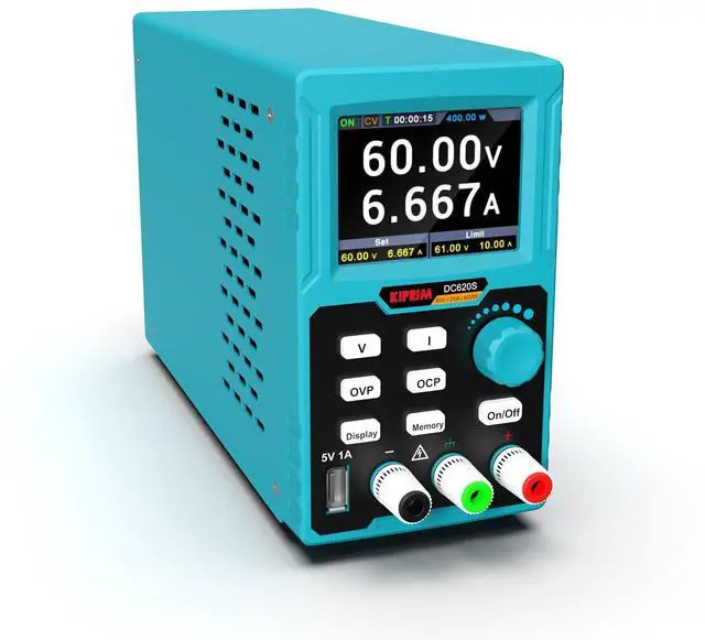 Main image of Programmable 400W DC Power Supply (0-60 V 0-20 A) 110V Input High Precision 4-Digit Multiple Protection with PC Software and USB Charging