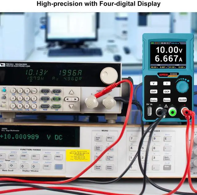 Alt view image 5 of 5 - Programmable 400W DC Power Supply (0-60 V 0-20 A) 110V Input High Precision 4-Digit Multiple Protection with PC Software and USB Charging