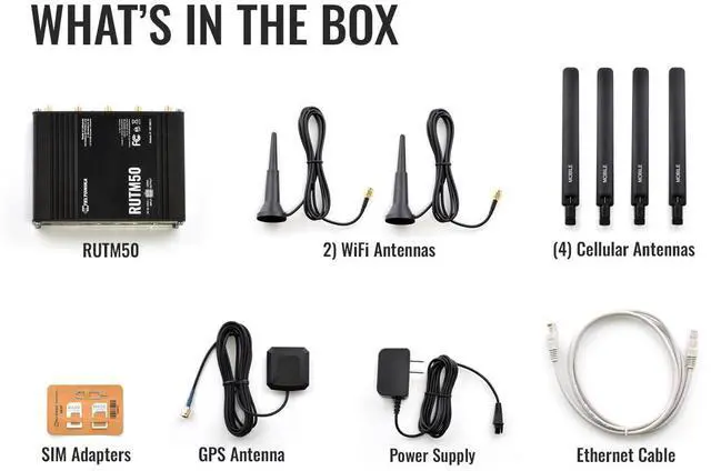 Alt view image 5 of 5 - Teltonika RUTM50 5G Industrial Router  Dual SIM Failover, WiFi 5, Gigabit Ethernet, VPN & RMS Support (RUTM50000000)