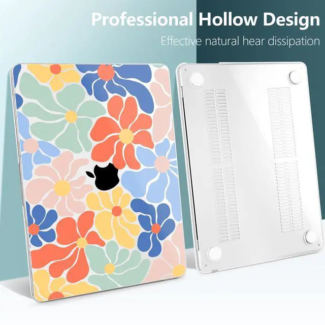 Alt view image 5 of 5 - TWOLSKOO for MacBook Air 13.6 Inch Case 2025/2024/2022, M4 M3 M2 Chip, Models A3240 A3113 A2681, Plastic Hard Shell & Keyboard Cover & Type C Adapter & Screen Protector, Colorful