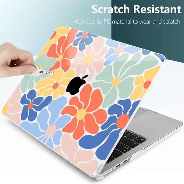 Alt view image 4 of 5 - TWOLSKOO for MacBook Air 13.6 Inch Case 2025/2024/2022, M4 M3 M2 Chip, Models A3240 A3113 A2681, Plastic Hard Shell & Keyboard Cover & Type C Adapter & Screen Protector, Colorful