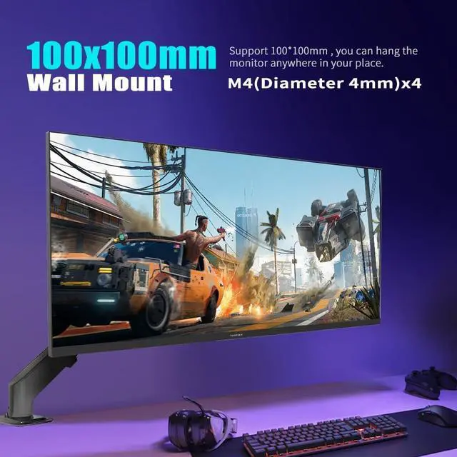 Alt view image 5 of 5 - Viewedge Gaming Monitor 34 inch WQHD (3440x1440p) 165Hz Computer Monitor, 1ms 120% sRGB HDR10 VA DisplayPort HDMI Monitor, Wall Mountable Built-in Speakers