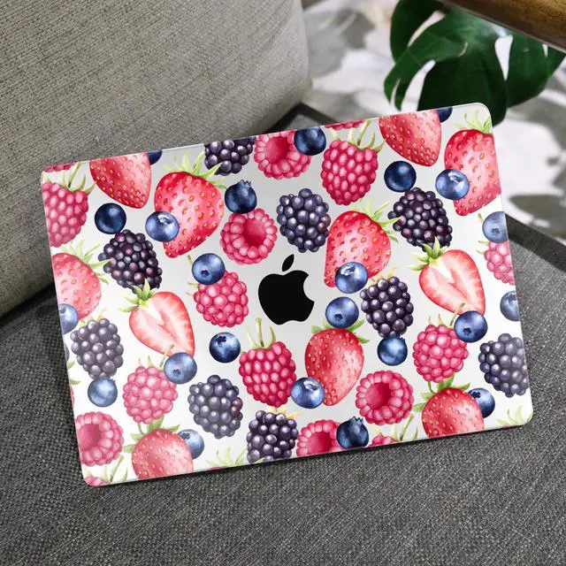 Alt view image 5 of 5 - MEEgoodo for MacBook Pro 13 inch Case 2022 2021 2020 A2338 M2/M1 A2251 A2289 with Touch ID,Clear Laptop Hard Shell Cases with Keyboard Webcam Cover&Trackpad Film& Type C Adapter, Fresh Berries Pattern