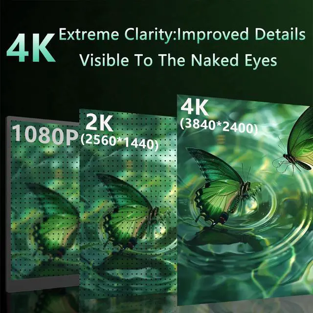 Alt view image 2 of 5 - MAFNKOU 16 Portable Monitor 4K UHD 3840×2160 400 Nits 1500:1 Contrast Gaming Display,IPS HDR External Second Screen,Travel Monitor for Laptop/Mac/PC/PS5/Xbox with Speakers Stand,VESA Compatible