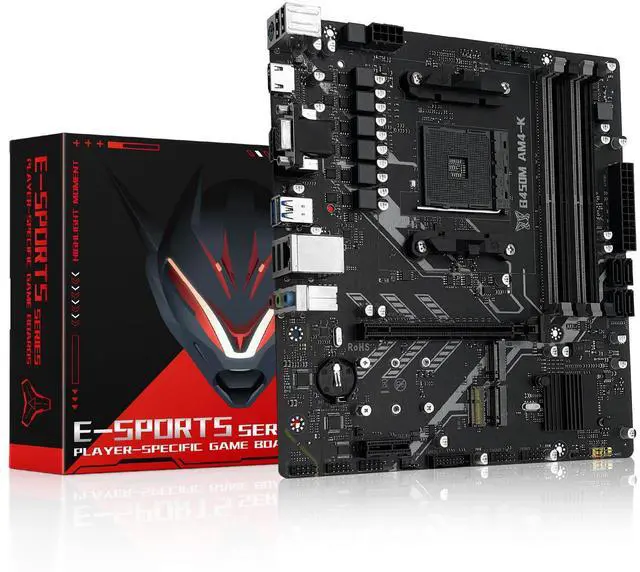 Main image of MACHINIST B450 AM4-K Motherboard for AMD Ryzen 1-5th gen Processors (DDR4 Max 128GB, NVME M.2, PCIe 3.0, SATA 3.0, USB 3.0, DP VGA HDMI-Compatible, Gigabit LAN, M-ATX)