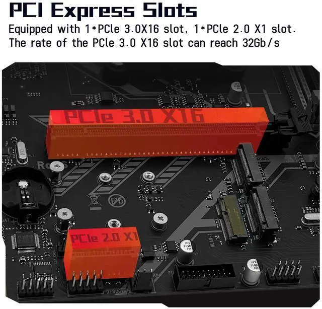 Alt view image 5 of 5 - MACHINIST B450 AM4-K Motherboard for AMD Ryzen 1-5th gen Processors (DDR4 Max 128GB, NVME M.2, PCIe 3.0, SATA 3.0, USB 3.0, DP VGA HDMI-Compatible, Gigabit LAN, M-ATX)