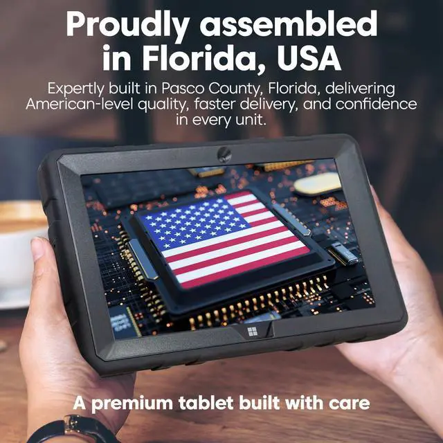 Alt view image 2 of 5 - Fusion5 Built in USA 10.1 Windows 11 Professional Rugged Tablet PC - 12GB RAM, 512GB SSD, Intel 13th Gen, Full HD Windows Tablet Computer, HDMI, USB C - 2 Year Full Warranty with Accidental Damage