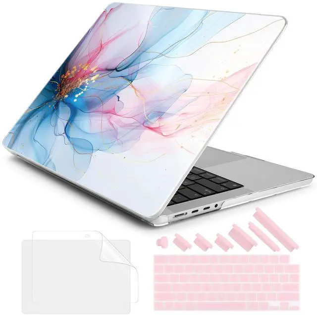 Main image of DONGKE Case for M5 MacBook Pro 14 inch 2025 2024-2021 M4 M3 M2 M1, Plastic Hard Shell Cover Compatible with A3434 A3112 A3401 A3185 A2992 A2779 A2442, Retina XDR Display & Touch ID, Soft Flowing Color