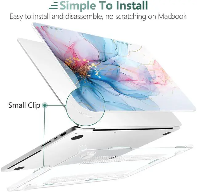 Alt view image 4 of 5 - DONGKE Case for M5 MacBook Pro 14 inch 2025 2024-2021 M4 M3 M2 M1, Plastic Hard Shell Cover Compatible with A3434 A3112 A3401 A3185 A2992 A2779 A2442, Retina XDR Display & Touch ID, Soft Flowing Color