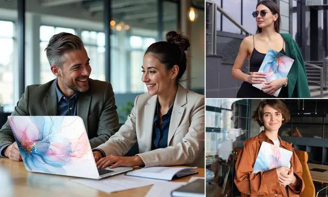 Alt view image 3 of 5 - DONGKE Case for M5 MacBook Pro 14 inch 2025 2024-2021 M4 M3 M2 M1, Plastic Hard Shell Cover Compatible with A3434 A3112 A3401 A3185 A2992 A2779 A2442, Retina XDR Display & Touch ID, Soft Flowing Color