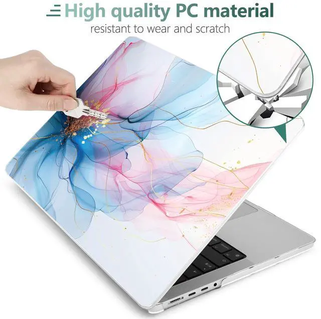 Alt view image 5 of 5 - DONGKE Case for M5 MacBook Pro 14 inch 2025 2024-2021 M4 M3 M2 M1, Plastic Hard Shell Cover Compatible with A3434 A3112 A3401 A3185 A2992 A2779 A2442, Retina XDR Display & Touch ID, Soft Flowing Color