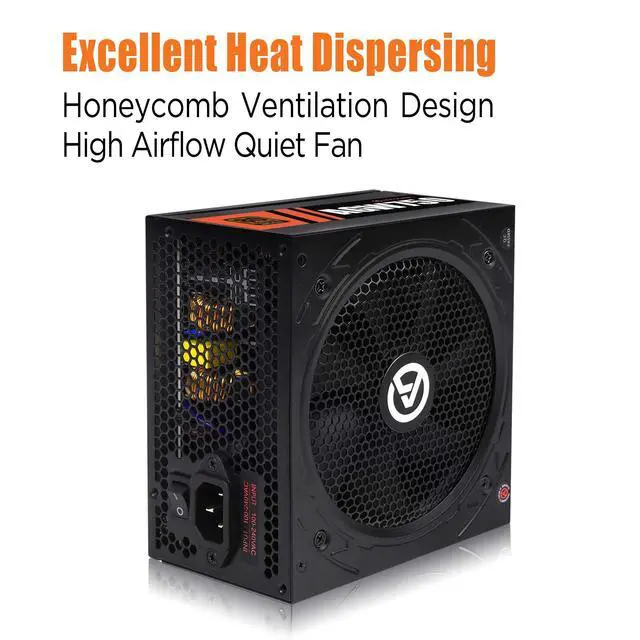 Alt view image 4 of 5 - Power Supply 750W 80+ Bronze Certified PSU, Semi Modular, ATX Power Supply (ARESGAME, AGW750)