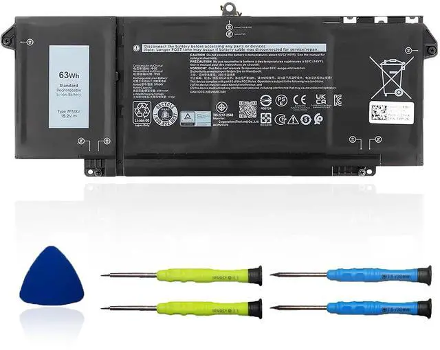Main image of OUWEE 7FMXV Laptop Battery Compatible with Dell Latitude 5320 7320 7420 7520 Series Notebook 0TN2GY TN2GY 9JM71 15.2V 63Wh 3941mAh