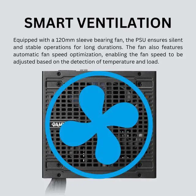 Alt view image 5 of 5 - GAMDIAS ATX 3.1 & PCIe 5.1 850W Bronze PSU, 850W Gaming Power Supply, 80+ Bronze ATX Gold 12V Power Supplies for Gaming PC Desktop Computers and Active PFC