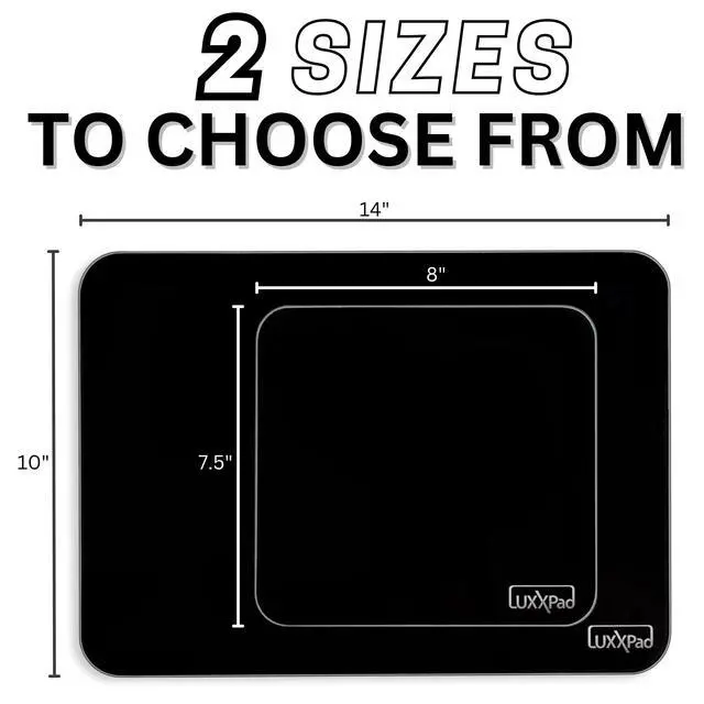 Alt view image 3 of 5 - Glassboard Studio LuxxPad Glass Mouse Pad - Mouse Pad Gaming and Dry Erase Note Taking Pad, Tempered Strong Glass with Rubber Non-Slip Feet for Gaming & Work (White, 7.5" x 8")