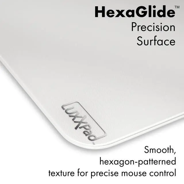 Alt view image 4 of 5 - Glassboard Studio LuxxPad Glass Mouse Pad - Mouse Pad Gaming and Dry Erase Note Taking Pad, Tempered Strong Glass with Rubber Non-Slip Feet for Gaming & Work (White, 7.5" x 8")