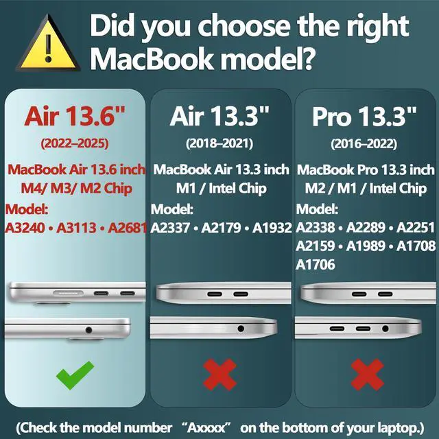 Alt view image 2 of 5 - TWOLSKOO for MacBook Air 13 inch Case M4 A3240 M3 A3113 M2 A2681 2025 2024 2022 Plastic Hard Shell, Keyboard Cover, Type C Adapter, Screen Protector for MacBook Air 13.6 inch, Colorful Shells