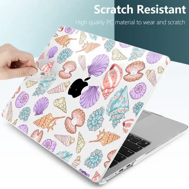 Alt view image 5 of 5 - TWOLSKOO for MacBook Air 13 inch Case M4 A3240 M3 A3113 M2 A2681 2025 2024 2022 Plastic Hard Shell, Keyboard Cover, Type C Adapter, Screen Protector for MacBook Air 13.6 inch, Colorful Shells