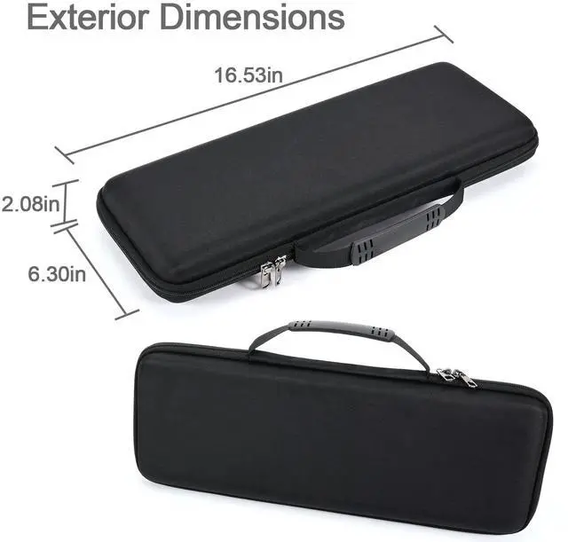 Alt view image 2 of 5 - RAIACE Hard Storage Case Compatible with Logitech MX Keys Mini Mechanical Wireless Illuminated Performance Keyboard. (Case Only) - Black