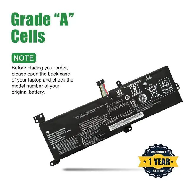 Alt view image 3 of 5 - JIAZIJIA L16L2PB3 Laptop Battery Replacement for Lenovo IdeaPad 320-15ABR/AST/IAP/IKB/ISK Series L16L2PB1 L16C2PB2 L16C2PB1 L16L2PB2 L16S2PB1 L16M2PB1 L16M2PB2 L16M2PB3 L17L2PF1 L17M2PB7 7.6V 35Wh