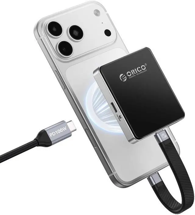 Main image of ORICO Magnetic M.2 2230/2242 NVMe SSD External Enclosure, 10Gbps High-Speed Transfer, iPhone 4K ProRes Recording Support, PD100W Charging Port, Support for iPhone 15/16/17 Series - AP42P (Black)