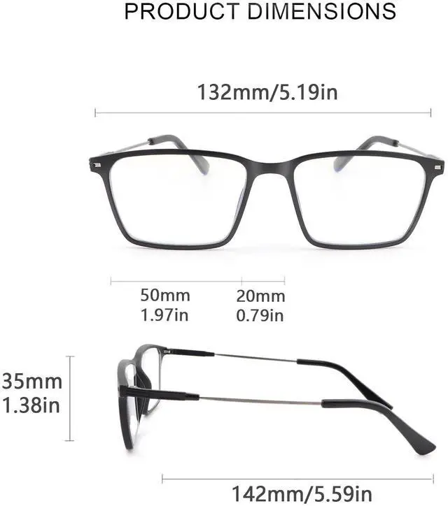 Alt view image 2 of 5 - PEEPAI Photochromic Blue Light Blocking Glasses Titanium Anti Eyestrain Computer Gaming Blue Light Screen Blocker Glasses Anti Glare UV Protection Eyewear for Men Women