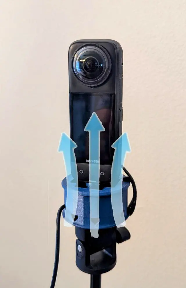 Alt view image 3 of 5 - Tripod Cooling Fan for Action Cameras and More (XL Size)