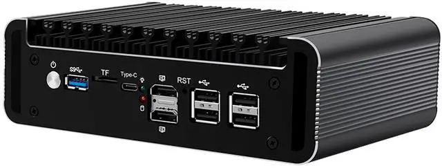 Alt view image 2 of 5 - 6 Port Firewall Micro Appliance, Fanless Firewall Mini PC Intel N150 Quad Core, DDR5 RAM, VPN, Router PC, AES-NI, 4 Intel 2.5GbE I226-V LAN, Barebone