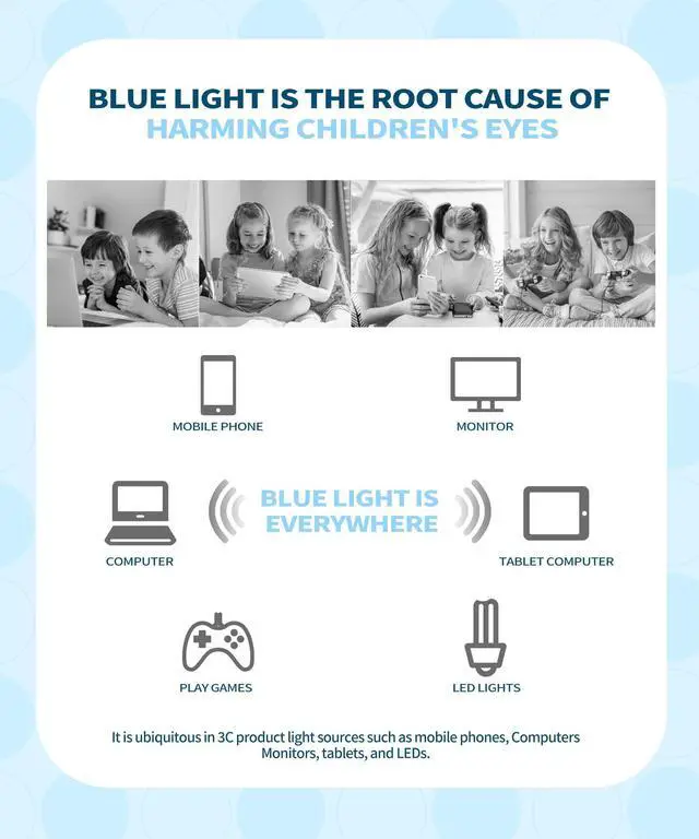Alt view image 4 of 5 - ANYLUV Blue Light Glasses for Kids, Youth Protection Glasses for Gaming, Teen Blue Light Glasses Reduce Eye Strain