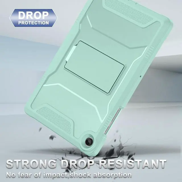 Alt view image 3 of 5 - Soke Case for Samsung Galaxy Tab A11/A9 Plus, with Built-in Screen Protector and Kickstand, Rugged Full Body Protective Cover for Galaxy Tab A11+/A9+ 11 Inch Tablet [SM-X210/X216/X218],Mint Green
