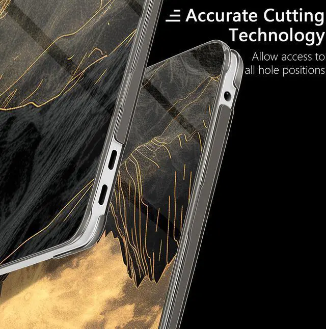 Alt view image 5 of 5 - MEEgoodo for M2 MacBook Pro 13 inch Case 2022 2021 2020,Crystal Cover Fit Model A2338 M2/M1 A2251 A2289,Flexible Plastic Case for 13.3-inch Laptop,Hard Shell for MacBook Pro M2,Glowing Lines Full Moon