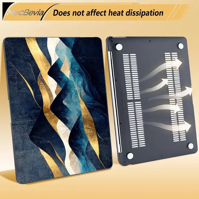 Alt view image 4 of 5 - MecBevia Compatible with MacBook Air 13.3 inch Case 2021-2018 Release A2337 M1 A2179 A1932 Touch ID, Plastic Hard Shell&Keyboard Cover&Screen Protector&Webcam Cover&Type-C Adapter, Mountain