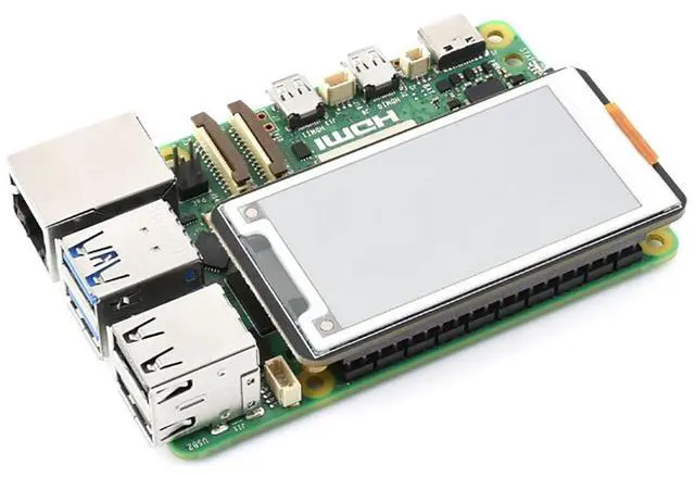 Alt view image 5 of 5 - iiunius 2.15inch e-Paper HAT+ (G) for Raspberry Pi 5/4B/3B/Zero/Zero W/Zero 2W/Pico/Pico W/Pico WH/Arduino/Jetson Nano, 296x160 Resolution Red/Yellow/Black/White Four Color SPI Interface