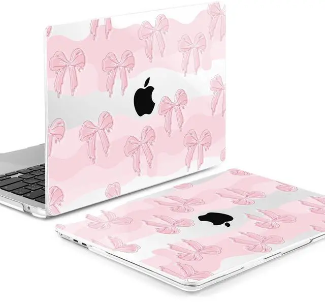 Alt view image 3 of 5 - MEEgoodo Case for M4/M3/M2 MacBook Air 13.6 inch Case 2025 2024 2022, Fit Model A3240/A3113/A2681, Laptop Hard Shell with Keyboard Cover Compatible with MacBook Air 13 inch, Melted Bow