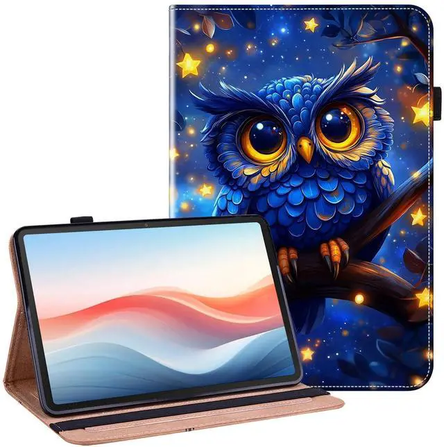 Main image of YHDXUYS Case for Amazon Fire HD 10 and 10 Plus Tablet (13th/11th Generation, 2023/2021 Release) with Multi-Angle Stand and Pen Holder, Blue Owl