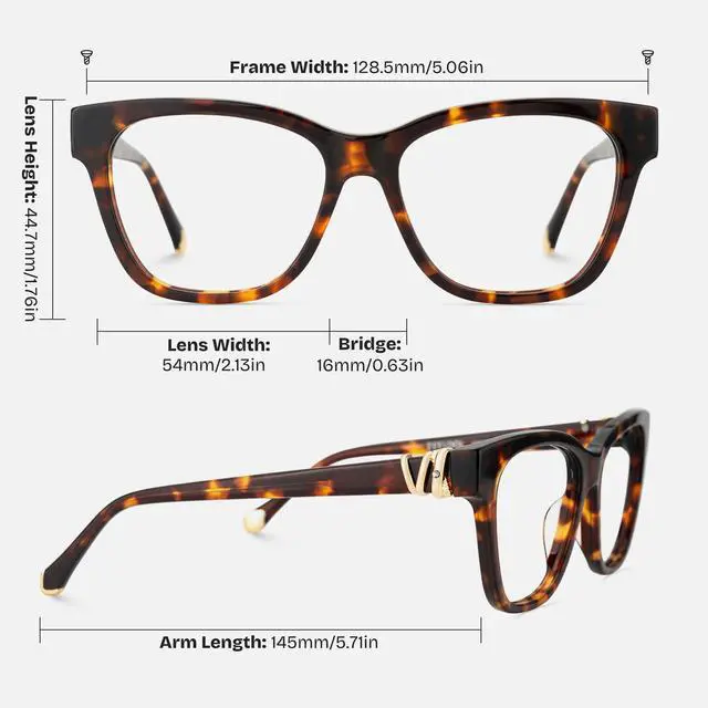 Alt view image 4 of 5 - Zeelool Glasses Frame for Women, Cat Eye Eyeglasses Eyewear with Clear Lenses ZJGA589753-02