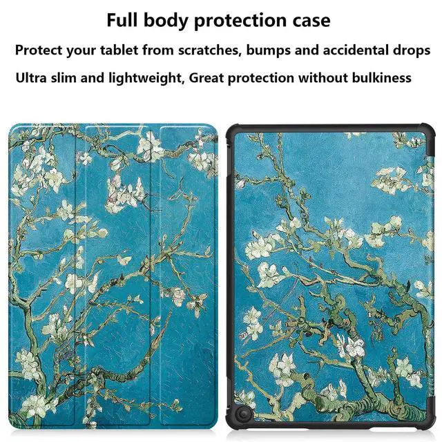Alt view image 3 of 5 - UUcovers Case for All-New Kindle Fire HD 10 Tablet (only 13th Generation, 2023 Release) 10.1" Trifold Lightweight Stand Hard Cover with Auto Wake/Sleep for Fire HD 10 2023, Blossoming Almond Tree