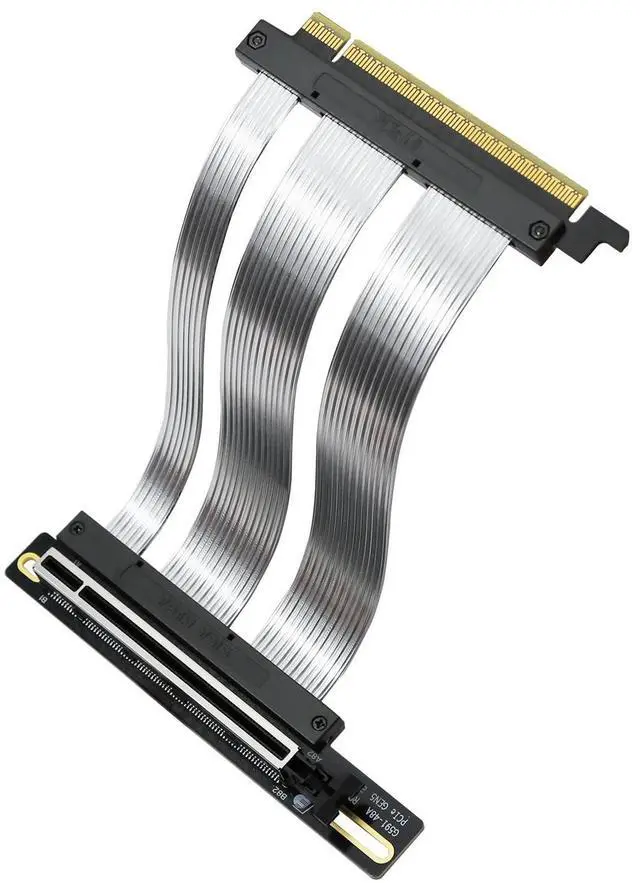 Main image of GIGA-MEGA PCIe 5.0 X16 Riser Cable GPU Extension Cable GEN5 Vertical Mount for Next RTX5090, GEN5 SSD Riser Card (20cm)
