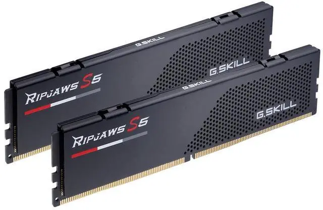 Main image of G.SKILL Ripjaws S5 Series DDR5 RAM (Intel XMP 3.0) 128GB (2x64GB) 6000MT/s CL34-44-44-96 1.35V Desktop Computer Memory U-DIMM - Matte Black (F5-6000J3444F64GX2-RS5K)