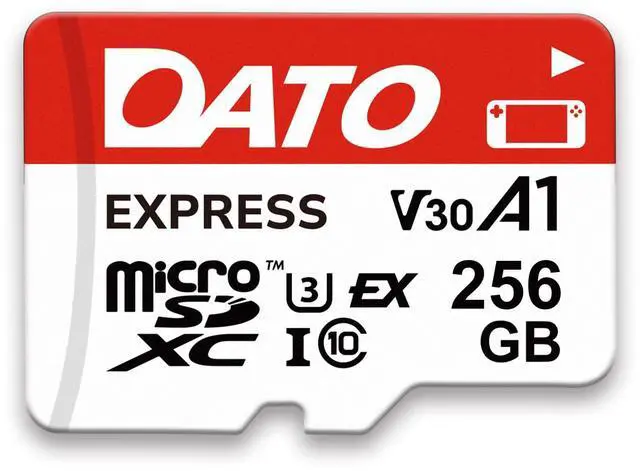 Main image of DATO Express 256GB microSDXCEX Memory Card PCIe Gen3x1 NVMe UHS-I C10 U3 V30 A1 4K8K UHD Up to 800/700 MB/s Compatible with Gen Gaming Consoles Witch 2 Action Cameras Drones 360° Cameras