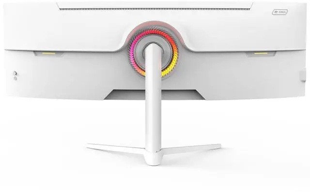 Alt view image 2 of 5 - CRUA 49" White Curved Monitor | DQHD(5120 * 1440), 120Hz, 1500R, 32:9, AMD FreeSync, 120% sRGB, Height Adjustable Ultra-Wide Screen Computer Monitors, HDMI 2.1 & DP 1.4, Wall Mount Install