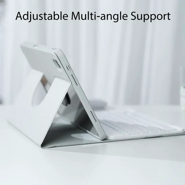 Alt view image 4 of 5 - GYSDCAZ Spanish Ñ Keyboard Case for Huawei MatePad SE 11 2024, 360° Rotatable Magnetic Case with Pencil Holder,Detachable Bluetooth Keyboard,Blue