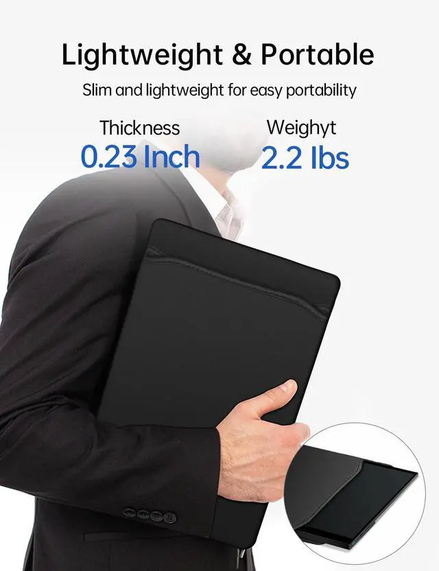 Alt view image 5 of 5 - CAPERAVE Portable Monitor Touchscreen 15.6'', FHD IPS Touch Screen Monitor with Tempered Glass, Ultra Slim with Kickstand & Speaker, HDMI USB C External Screen for Laptop PC