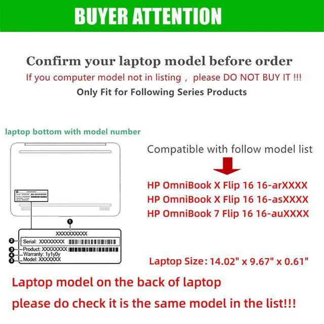 Alt view image 2 of 5 - RUNMEIJIA Laptop Cover Case for HP OmniBook X Flip 16 16-arXXXX/16-asXXXX& OmniBook 7 Flip 16-auXXXX 16inch [not Compatible with Any Other Model] 2-in-1 PU Leather Notebook Sleeve (Wine red)