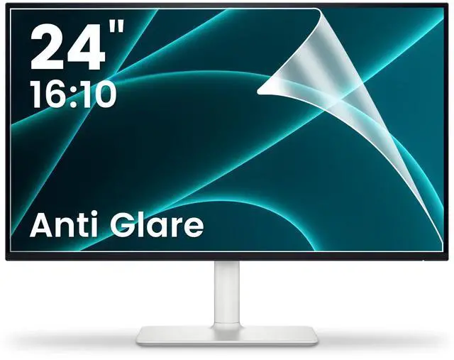 Main image of F FORITO 2-Pack 24 inch 16:10 Matte Anti Glare Computer Screen Cover, Anti Glare Eye Protection Film Compatible with All 24" Widescreen Monitors with 16:10 Aspect Ratio (20.4" W x 12.7" H)