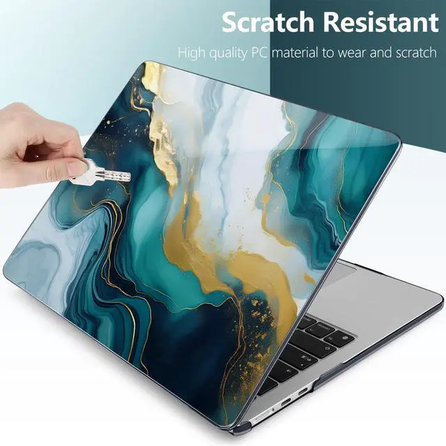 Alt view image 4 of 5 - TWOLSKOO for MacBook Air 15 inch Case 2025 2024 2023 Release M4 A3241 M3 A3114 M2 A2941, Plastic Hard Shell & Screen Protector & Keyboard Cover & Type C Adapter, Graphite Marble