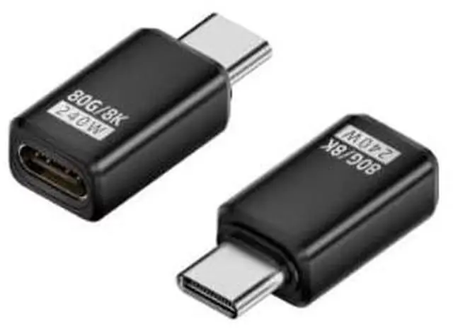 Alt view image 3 of 4 - Combo-Pack 5 Angle USB-C Adapter Kit, Up to [8K@60Hz, 240W Charging, 80Gbps Data Transfer] USB4 Compatible with Thunderbolt 3/4, iPhone, Steam Deck (Black)
