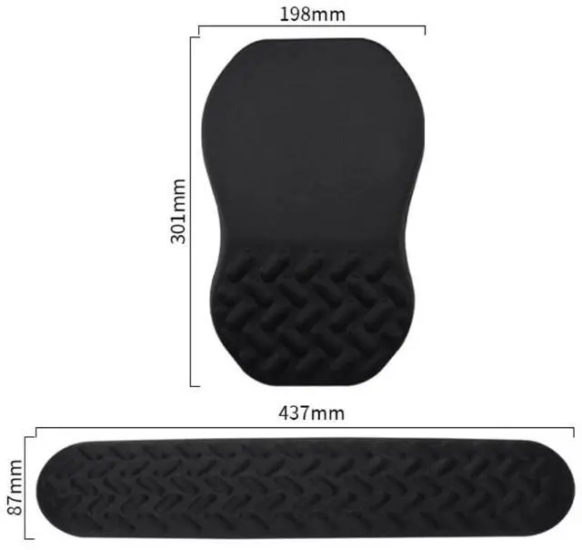 Alt view image 2 of 5 - 3-in-1 Ergonomic Mouse Pad Set with Keyboard Wrist Rest & USB Cable Organizer  Premium Memory Foam Cushions with Massage Support for Carpal Tunnel Relief  Presented in a Stylish Gift Box-Black