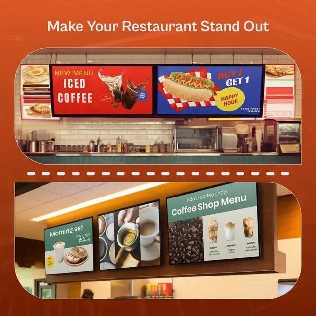 Alt view image 4 of 5 - LIGHTNING ADS Digital Signage Player for Restaurants  No Subscription Needed, Includes Free Upload & Menu Scheduler, Unlock Affordable Premium Tools: Template Builder & AI Enhancer