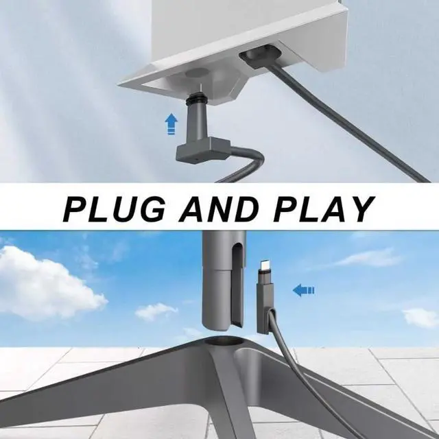 Alt view image 2 of 5 - AConnect Starlink Cable Replacement for Starlink Rectangular Satellite V2, 33FT Grey, 1200 Mbps Waterproof